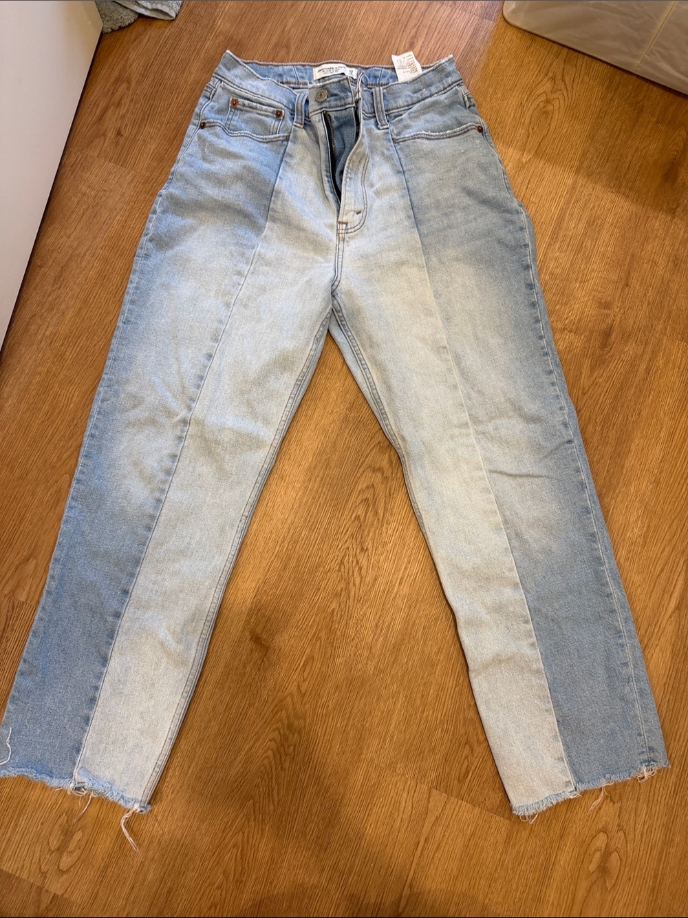 Abercrombie & Fitch Light Blue High-Rise Ankle Jeans